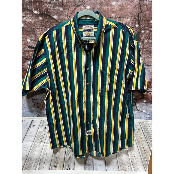 Vintage 1980s Men's Button Up Shirt Size by Savane - Picture 1 of 5